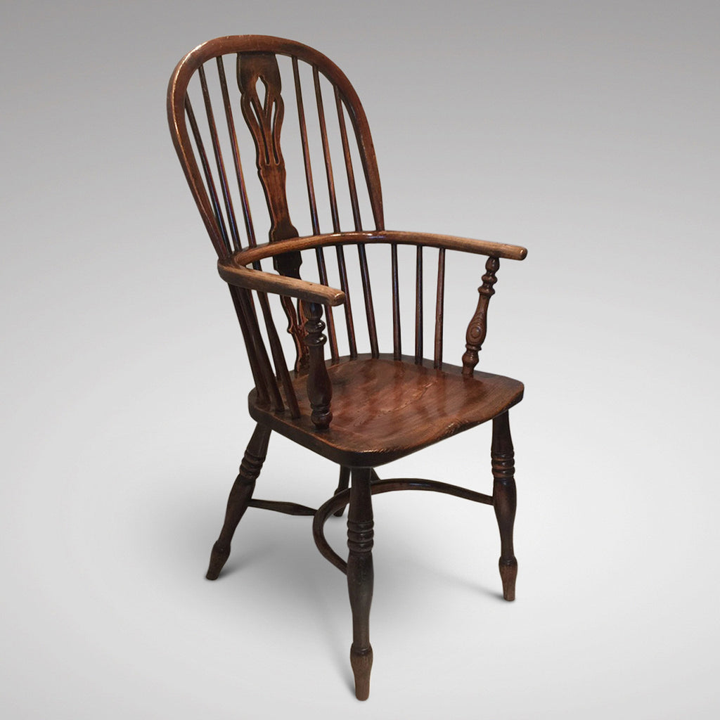 19th Century High Back Windsor Armchair- Side View