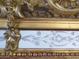 19th Century Giltwood  Wall Mirror detail - close up view
