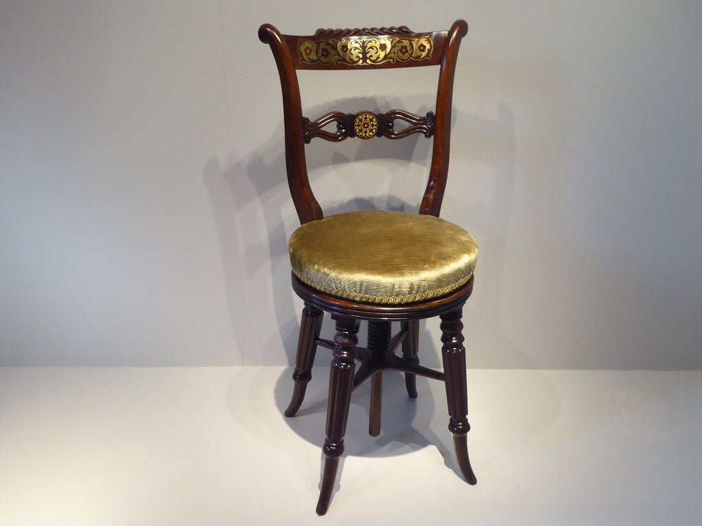 Regency Rosewood Musician Chair - Hobson May Collection - 1