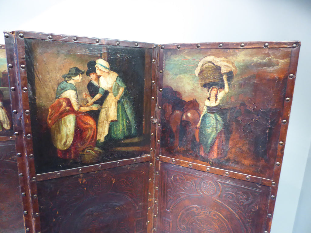 Late 19th Century Leather Screen - Hobson May Collection - 3