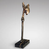 Art Deco Silvered Bronze Wren - Side View -4
