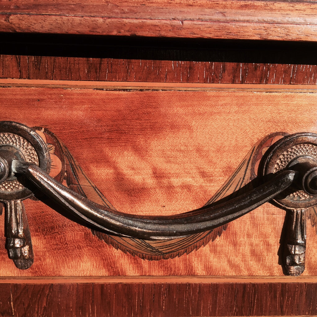 George III Satinwood Library Table - Detail of handle - 7