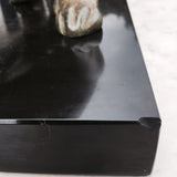 Art Deco Sculpture of a Lioness Drinking - Detail View of Marble Plinth - 5