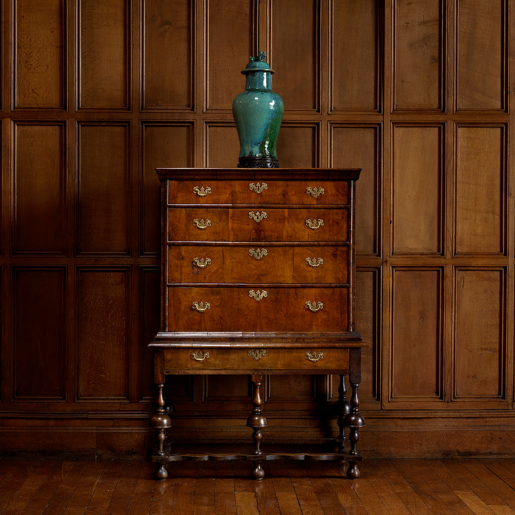 Early 18th Century Walnut Chest on Stand