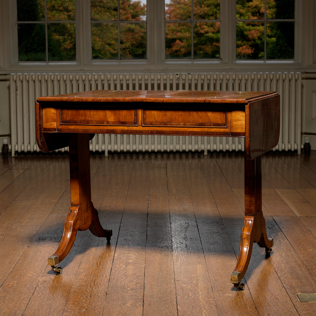 Regency Yew Wood Sofa Table