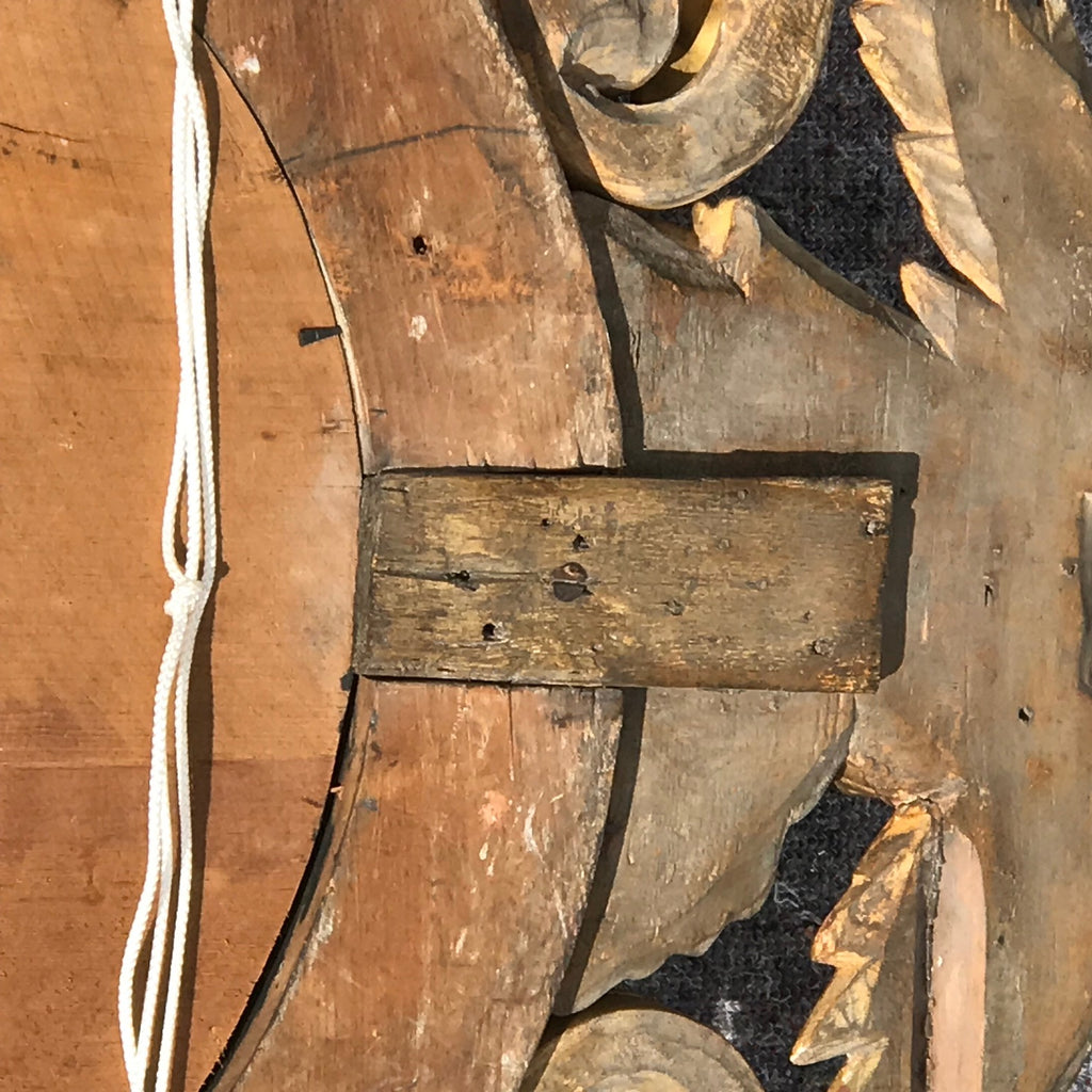 Regency Carved Giltwood Convex Mirror -  Back Detail View - 10
