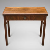George III Mahogany Fold Over Tea Table - Main View - 2