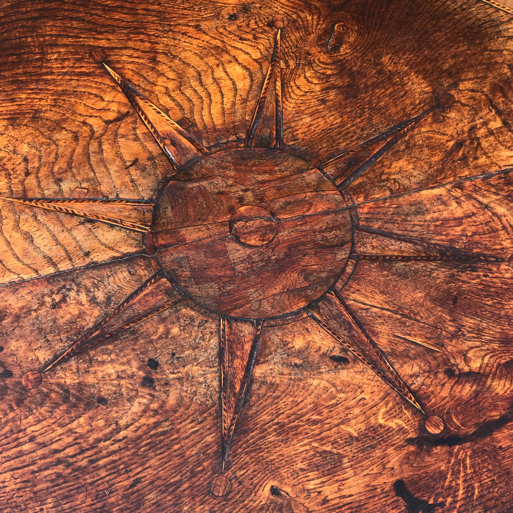 A Regency Oak Octagonal Table - Top Detail View - 3