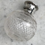 Early 20th Century Glass & Silver Enamel Topped Bottle - Detail View - 5