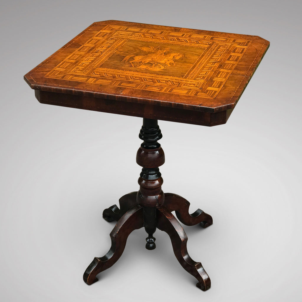 19th Century Inlaid Pedestal Table - Main View - 1