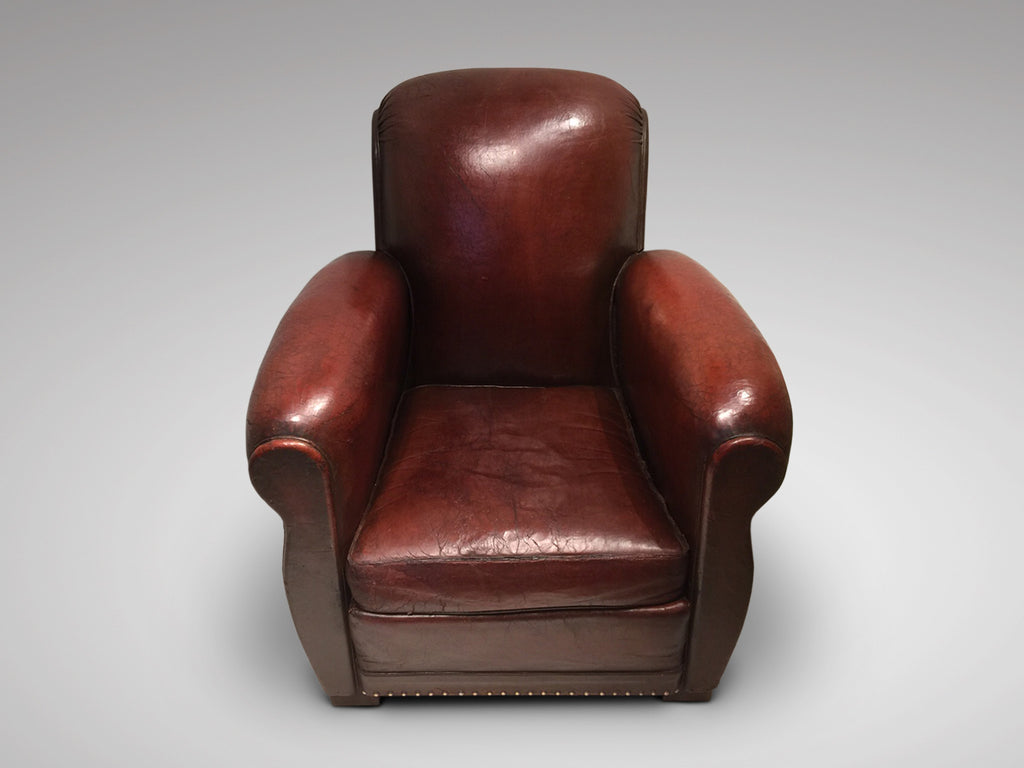 French Art Deco Leather Club Chair - Hobson May Collection - 2