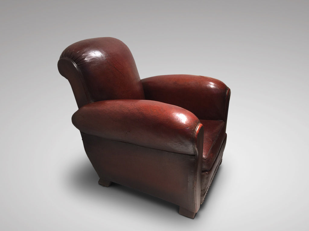 French Art Deco Leather Club Chair - Hobson May Collection - 3