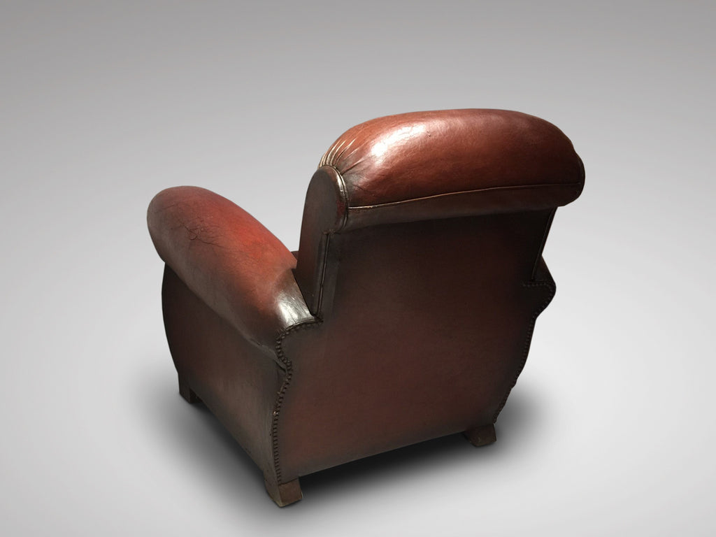 French Art Deco Leather Club Chair - Hobson May Collection - 4