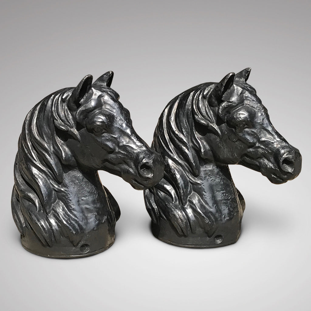 Pair of Victorian Cast Iron Horse Tethers - Main View - 1