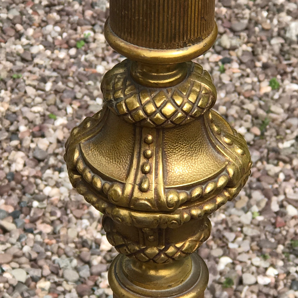 Italian Mid Century Gilt Metal Standard Lamp - Detail View - 3
