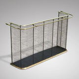 19th Century Nursery Fire Guard with Brass Double Rail - Main & Side View - 2