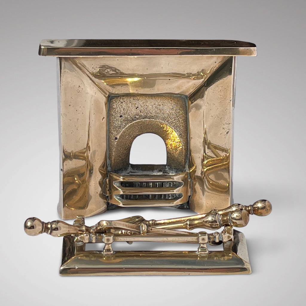 Victorian Brass Salesman Sample Miniature Fireplace - Main View - 1