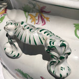 19th Century Floral Ceramic Footbath - Handle Detail View - 3