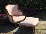 French Armchair with  Footstool - Hobson May Collection - 3