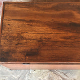 Early 19th Century Elm Blanket Box - Top Detail View - 9