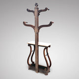 Victorian Mahogany Hall Stand with Marble Top - Back View - 2