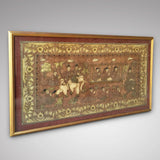 Antique Siamese Embroidered Picture - Front view