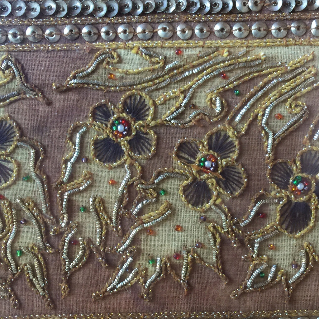 Antique Siamese Embroidered Picture - Detail view 5