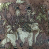 Antique Siamese Embroidered Picture - Detail View 3