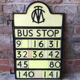 Art Deco Bus Stop Sign - Front View- 1