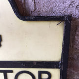 Art Deco Bus Stop Sign - Top detail View- 6