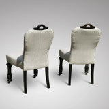 Pair of 19th Century Ebonised Side Chairs - Back View - 5
