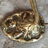 Art Nouveau Adjustable Brass Desk Lamp - Base Detail View - 2