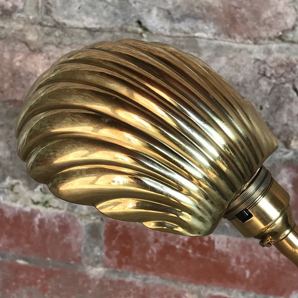 Art Nouveau Adjustable Brass Desk Lamp - Shade Detail View - 3