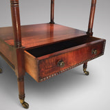 George IV Mahogany Whatnot - View of drawer detail