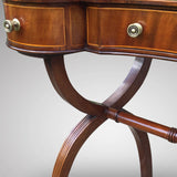 Antique Mahogany Kidney Shaped Writing Table- View of Drawer detail