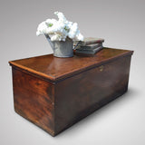 19th Century Elm Chest/Coffee Table - front and side view 1