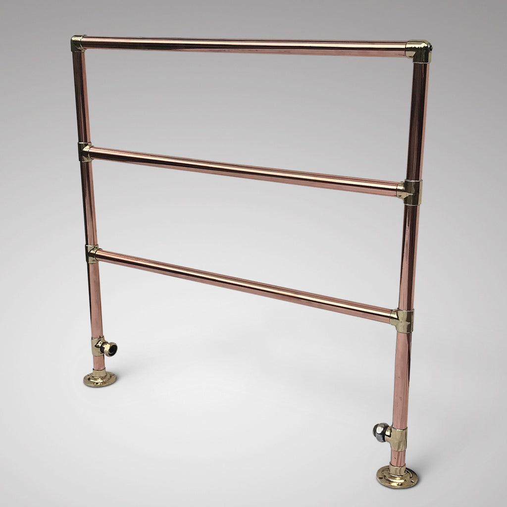 Early 20th Century Copper Towel Rail with Brass Fittings - Main View - 1