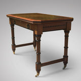 19th Century Oak Arts & Crafts Writing Table - Side view
