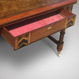 19th Century Oak Arts & Crafts Writing Table - View of drawer