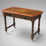 19th Century Oak Arts & Crafts Writing Table - Front view 1
