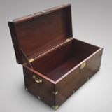 19th Century Mahogany Campaign Trunk - Inside view