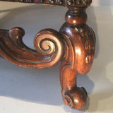 Early 20th Century Leather Armchair - Leg detail view 1