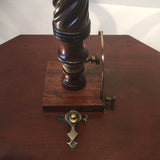 Regency Mahogany Reading Table - Underside view of mechanism