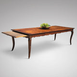 Large French 2nd Empire Fruitwood Dining Table -  End View Bread Board - 3