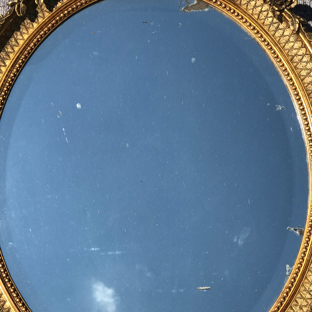 George IV Giltwood Oval Mirror - Detail View - 6
