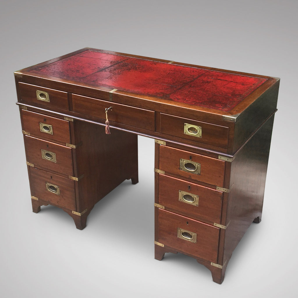 19th Century Mahogany Campaign Desk - Hobson May Collection - 8