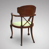 19th Century Mahogany Elbow Chair - Back View - 7