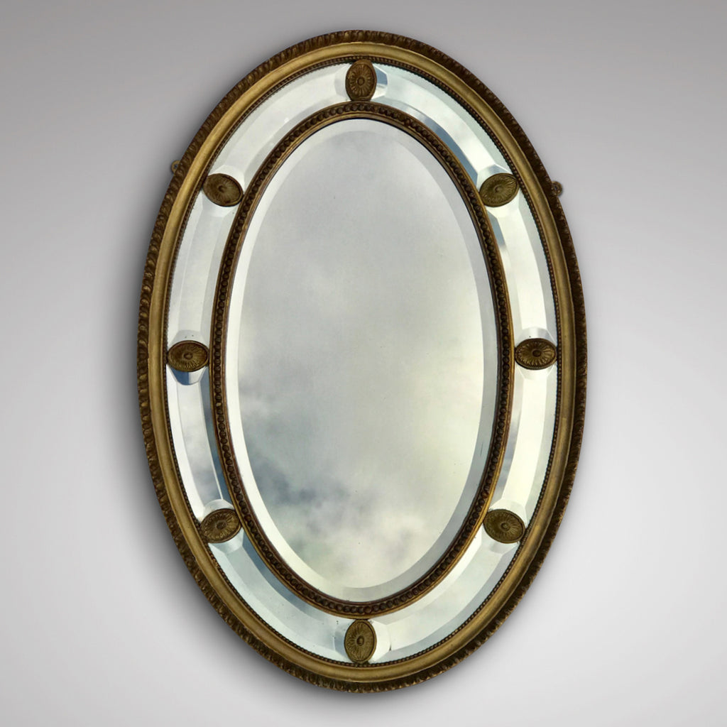 19th Century Oval Gilt Mirror - Main View - 1