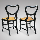 Pair of Victorian Papier Mache Children's Chairs - Main View - 2