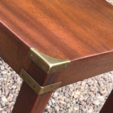 Stylish Mahogany Campaign Style Coffee Table - Detail View - 3